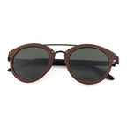 Arashi Walnut sunglasses by Kobe Afrika, product view 3