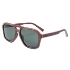 Pablo Walnut sunglasses by Kobe Afrika, product view 1